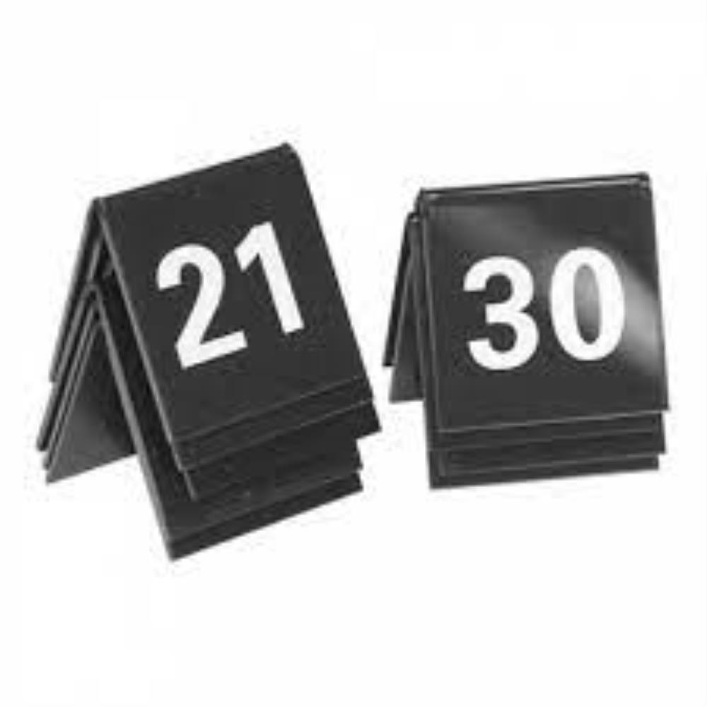 NUMERO DE TABLE 21 A 30 PLASTIQUE NOIR
