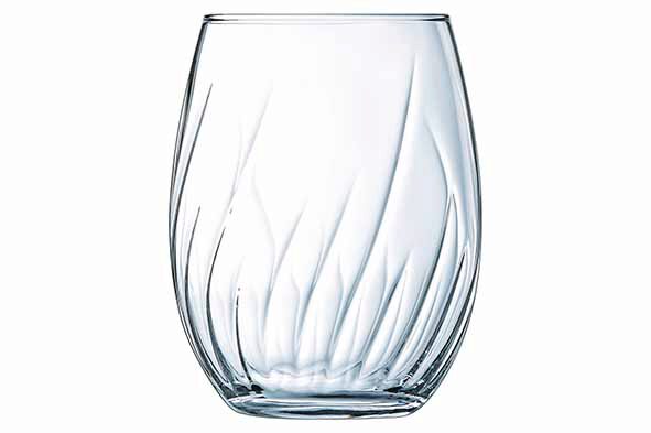 CRISTAL D'ARQUES GLAS SWIRLY GOBELET FH 36CL