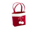 ZAK VILT ROOD KERST 20XH15/29CM