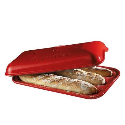 EMILE HENRY MOULE BAGUETTE ROUGE 39.5X23CM 13.7L