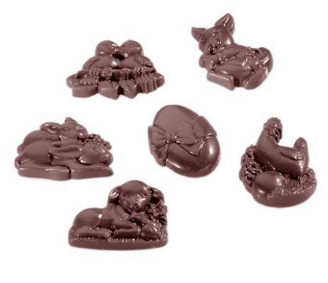 6 FIG. PAASCHOCOLADEVORM CW2275 45X35XHT8MM / 4X6 -- 6GR
