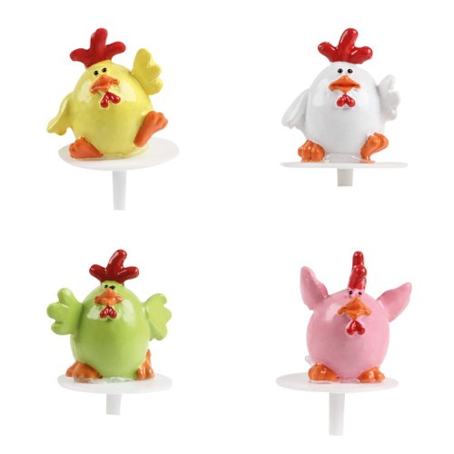 1069861 FUN PLASTIC HEN HT 3CM 32PCE ***S/CDE***