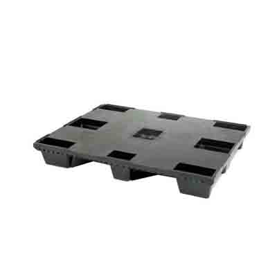 BLACK EXPORT PALLET 120X80H13.4CM-9 FEET FIRM TRAY DYN LOAD 800KG / STAT 2400KG