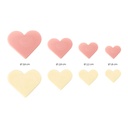 2068050 PINK/WHITE HEART ASSORTMENT 18-22-28-38MM CHOCOLATE 320 PCES