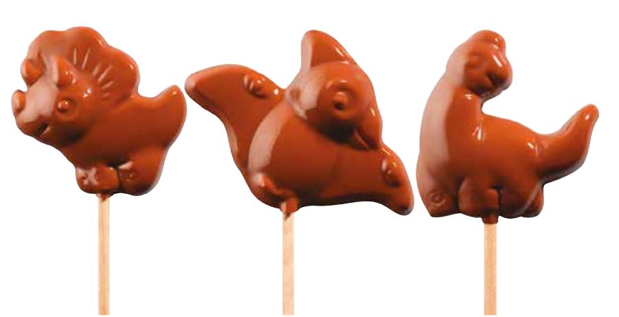 PCB Blisters lolly's De Dino's en sticks pr 45 opdrukken 5 ontwerpen 9 stuks ***s/cd***