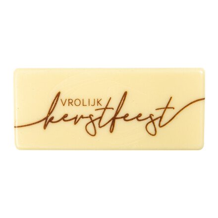 2015533 VROLIJK KERSTFEEST CHOCOLADE PLAAT 80X35MM 60 STUKS ***S/CD***