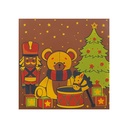 088073 PCB FEUILLES IMPRIMÉES AU PIED DU SAPIN PR CARTES CARRÉES ET SACHETS 24PCS ***S/CDE***