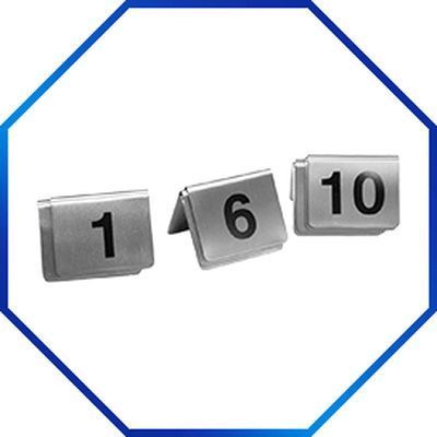 TABLE NUMBER FROM 1 TO 10 STAINLESS STEEL