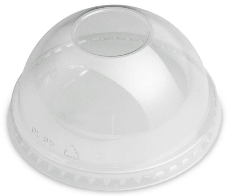 PET DOME TRANSP LID DIAM 95MM WITHOUT HOLE PACK OF 100 PCES
