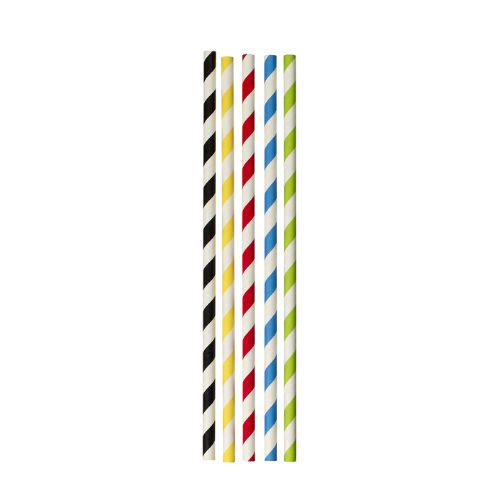 PAILLE RIGIDE PAPIER MULTICOLORE 20CM Ø0,6CM 500PCS