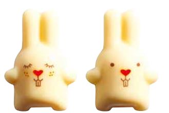 061067 PCB RABBITS CB TO BE RABBIT 2 DESIGNS 4.2X3 CM 60PCES ***S/CD***