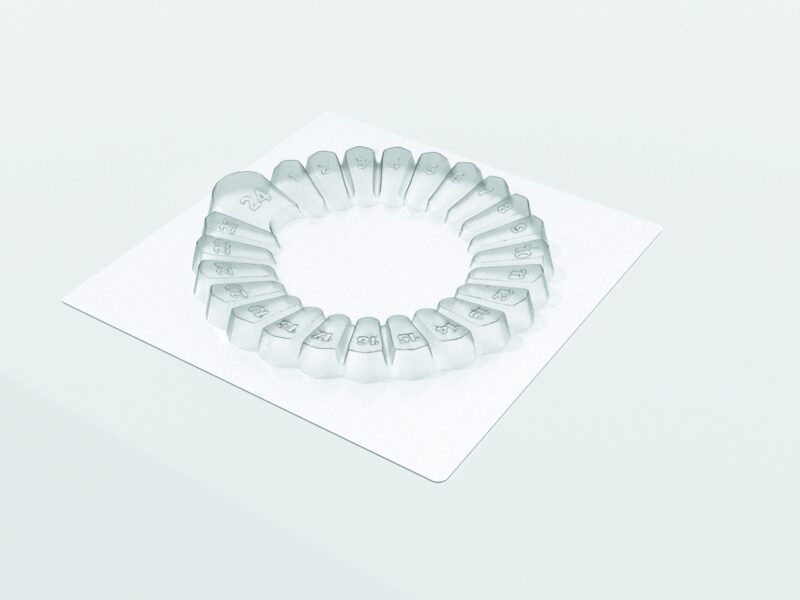 087065 PCB MOLD TABLET ADVENT WREATH 12P19X18CM D1.5CM 12PCS ***S/CD***