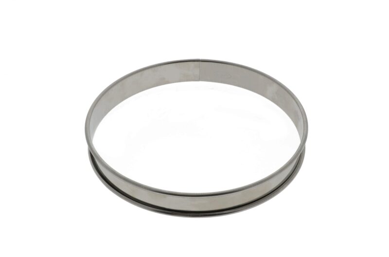 INOX SCHIJF MET GEROLDE RAND DIAM 14CM H2,7CM=STUK