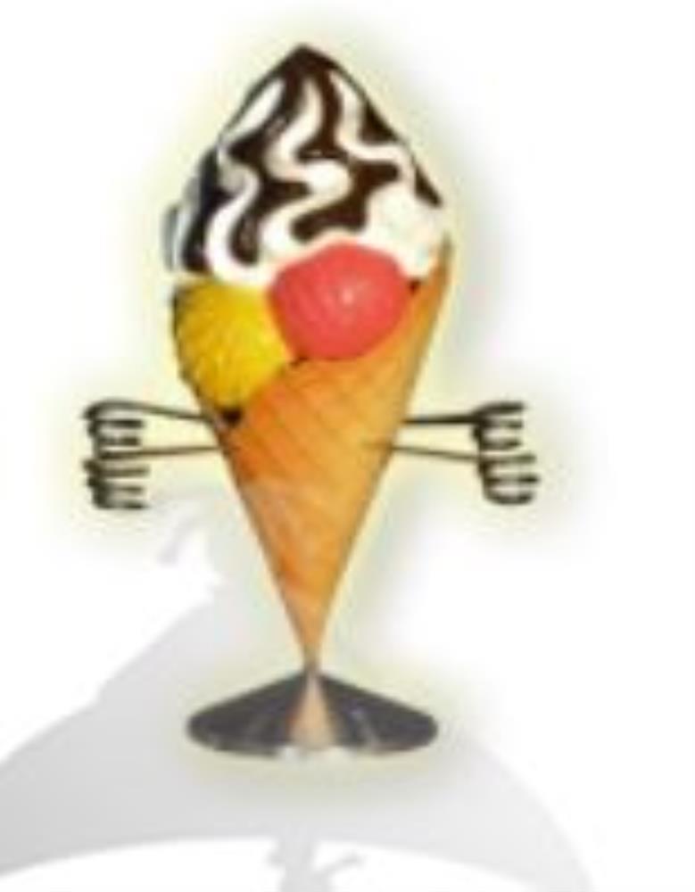 MINI CONE HOLDER 3 SCOOPS + SOFT CHOCOLATE HT42CM