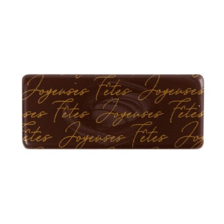 2015951 PLAQUETTE JOYEUSES FÊTES 5,5X2,3CM 100PCES ***S/CDE***