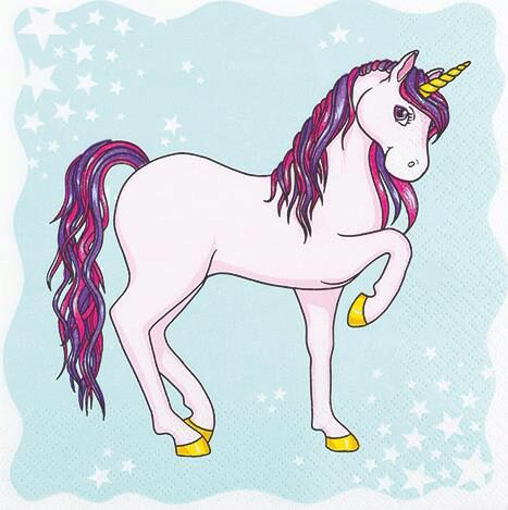 HOME FASHION NAPKIN 33X33CM UNICORN PACK OF 20PCS