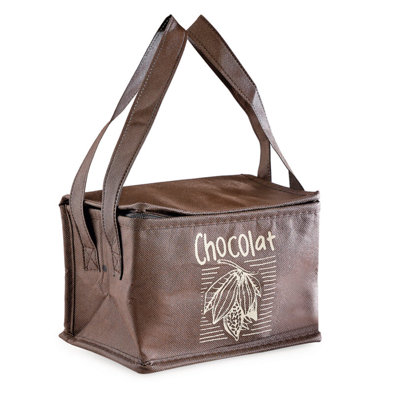 *FF*SAC ISOTHERME CHOCOLAT BRUN FONCE 22X13CM HT 15CM