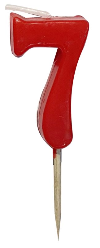 BOUGIE CHIFFRE PM PIC ROUGE N°7 12PCES