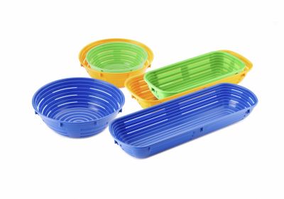 BANNETON EN PLASTIQUE ROND 22CM ORANGE 1KG