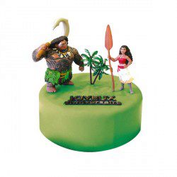 KIT DECOR GATEAU VAIANA 2 FIGURINES MOANA ET MAUI