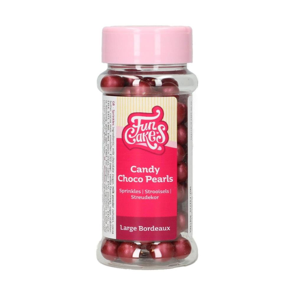 FUNCAKES PERLE BORDEAUX LARGE EN CHOCOLAT 70GR 