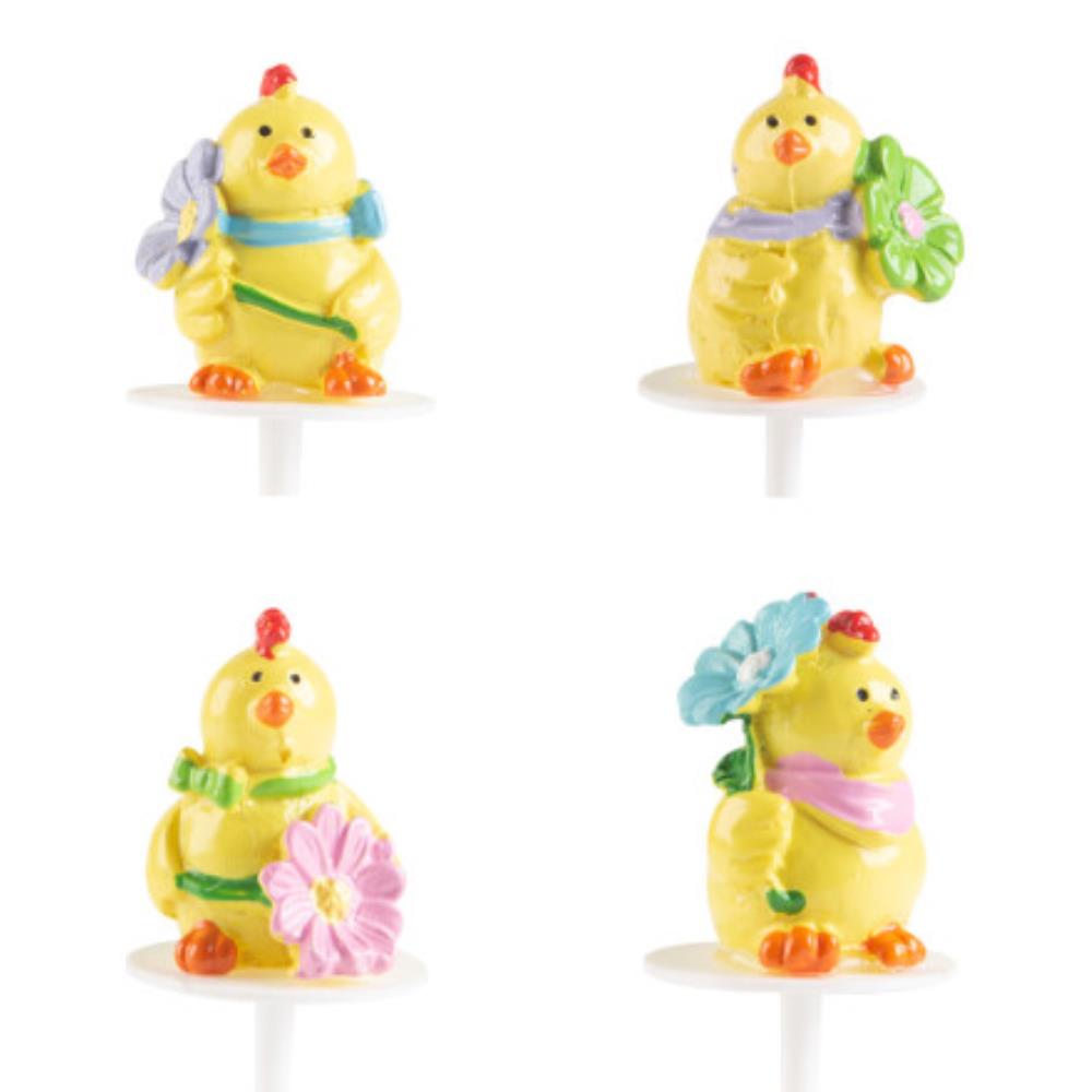 1069874 CHICKENS WITH FLOWERS 32PCS ***ON ORDER***