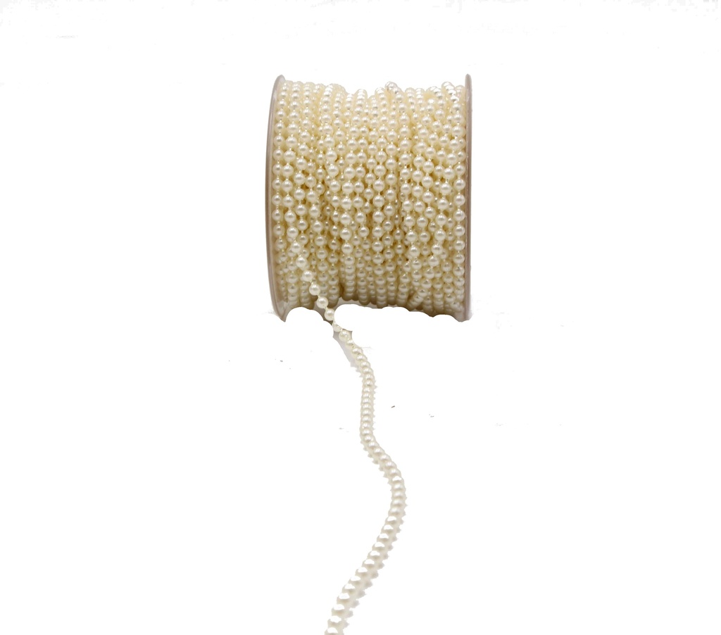 BOBINE DE PERLES (ZARA) BOBINE DE 20M CREME Ø4MM