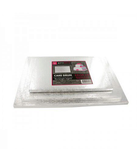 PLATEAU RECTANGULAIRE ARGENT  30 X 40CM