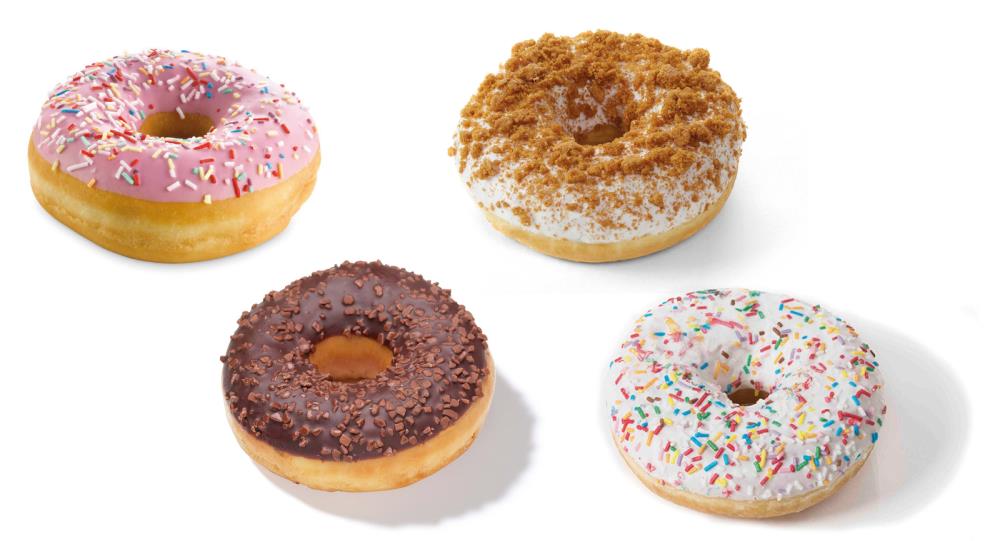 ❄️DAUPHINE 4250905 PARTY DONUT BOX ASSORTIMENT 48 X 56GR