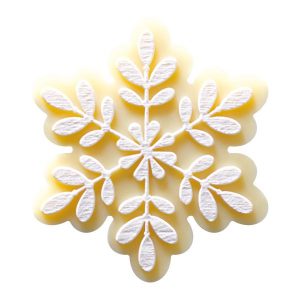 065031 PCB GRANDS FLOCONS CB AVEC RELIEF BLANC 4X4,5 CM 72PCES ***S/CD***