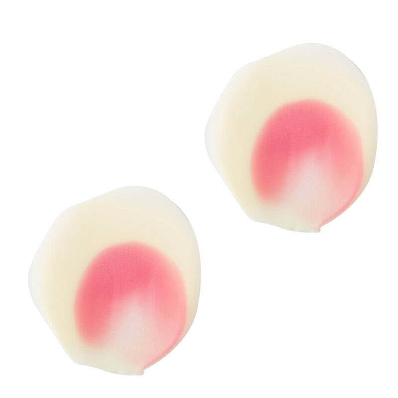 1034788 WHITE AND PINK CHOCOLATE TILE 4CM 90 PCES
