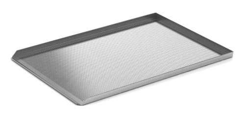 60X80CM PERFORATED ALUMINUM PLATE WITH 3 EDGES AT 90° AND 1 EDGE AT 45°*25MM EDGES