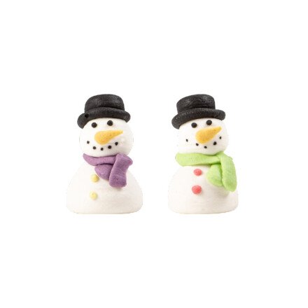 *FF*1015548 3D SUGAR SNOWMAN HAT 5CM42 PIECES ***S/CD***