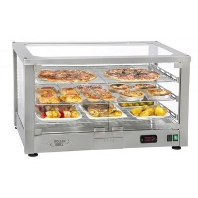 ROLLER GRILL VITRINE CHAUFFANTE INOX 3 NIVEAUX