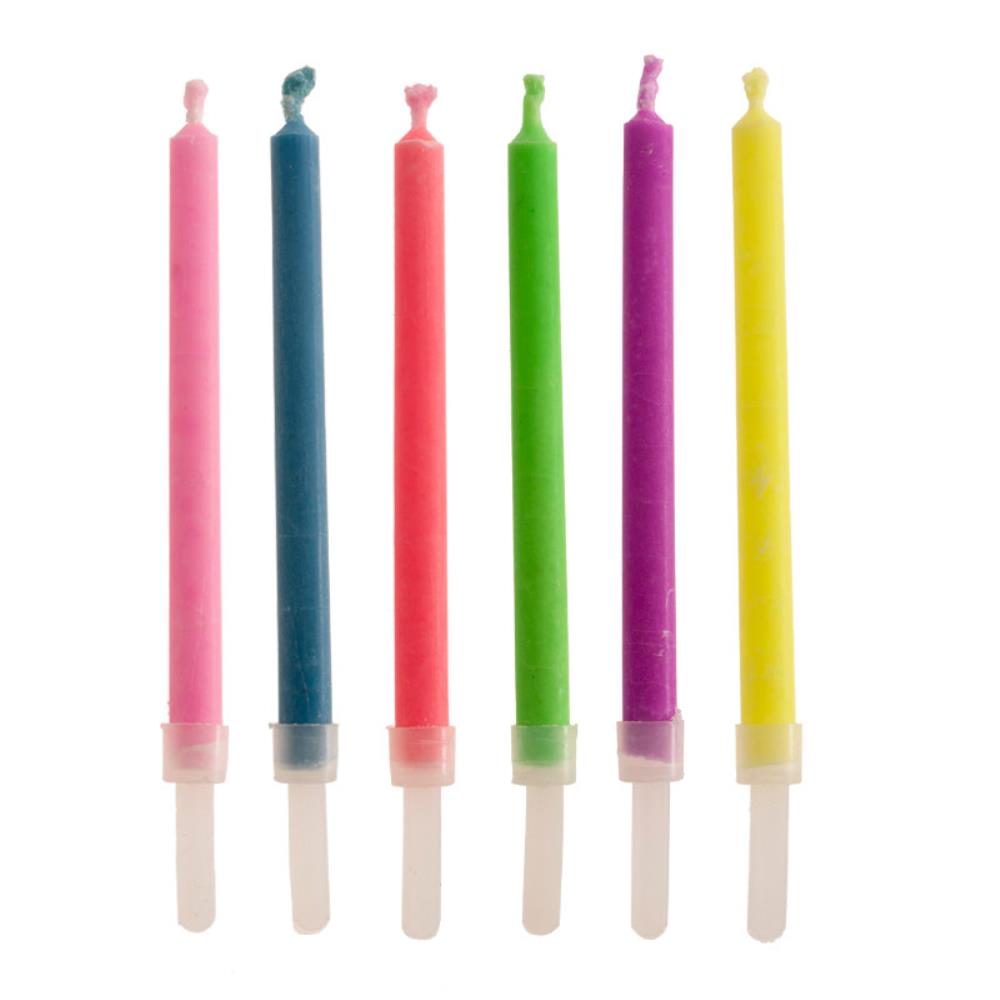 COLORED FLAME CANDLE 6 PCES