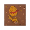 088177 PCB FEUILLES IMPR. EN MONTGOLFIÈRE POUR CARTES CARRÉES ET SACHETS 24PCS ***S/CDE***