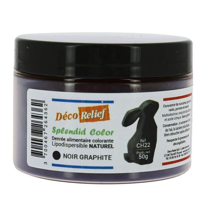 COLORANT NATUREL LIPODISPERSIBLE NOIR GRAPHITE 50GR