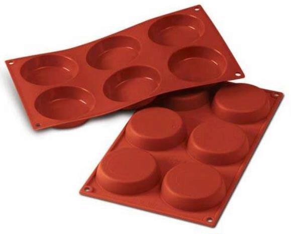 SILIKOMART SF047 MOLD 6 TARTLETS Ø80 H 18MM 72ML ML NON-STICK GN1/3 -50° TO 250°