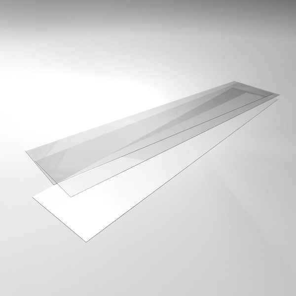 PCB Neutrale rhodoid bladeren 58x12 cm 100pces ***s/cd***