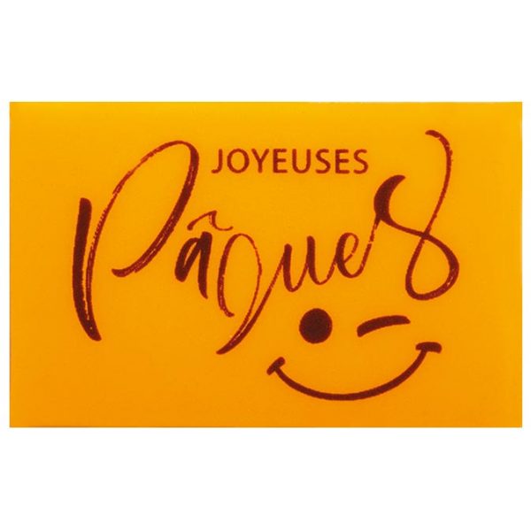 061002 PCB RECTANGLES CB PÂQUES SMILE 5X3,5 CM 75PCES ***S/CD***