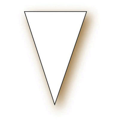 ETIQUETTE TRIANGLE 4,5X6,5CM BLANC NEUTRE 100PC