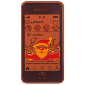 070331 PCB OFFICIAL SANTA CLAUS PRINTED SHEETS FOR SMARTPHONE 11.6X6.1 CM 12PCS ***S/CD***