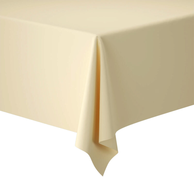 DUNI DUNICEL CREAM WHITE TABLECLOTH 1.18M X 10M