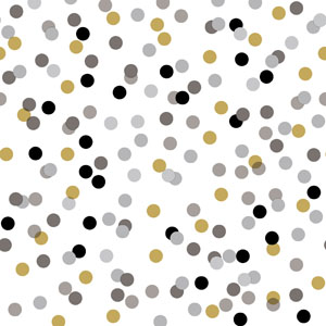 DUNI SERVIETTES DREAM DOTS BLACK 33X33CM  PAQUET DE 20PCES