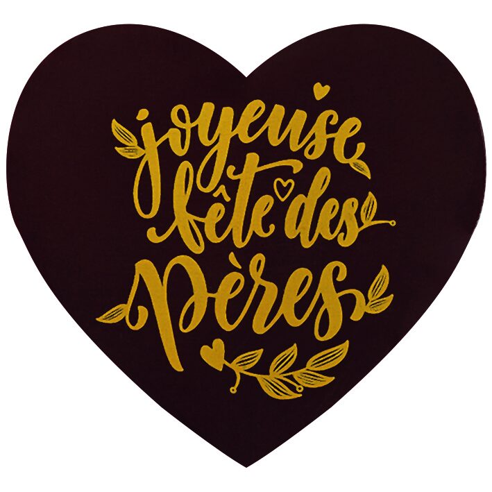 087115 PCB COEURS CN JOYEUSE FÊTE DES PÈRES 5,8X5,4 CM 50PCES ***S/CDE***