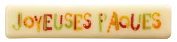 061349 PCB RECHTHOEKEN CB JOYEUSES PÂQUES 7X1.5 CM 70 STUKS ***S/CD***