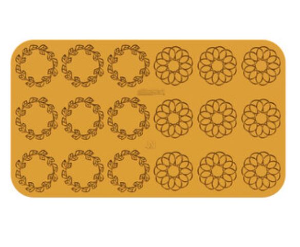 SILIKOMART SILICONEN KROONVORM 2 VORMEN N.9 Ø68 H 2 MM N.9 Ø77 H 2 MM