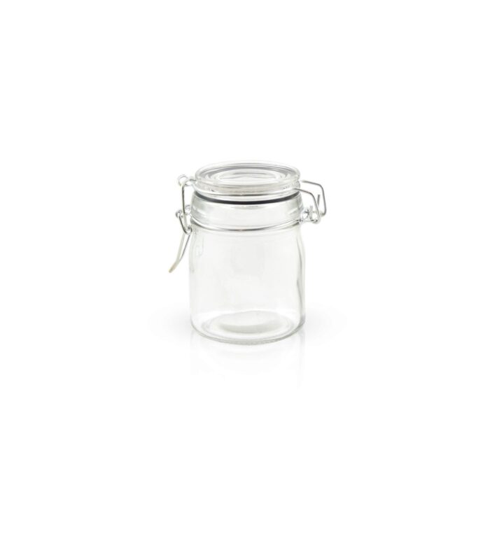 MINI GLASS JAR 150ML WITH BLACK SILICONE SEAL