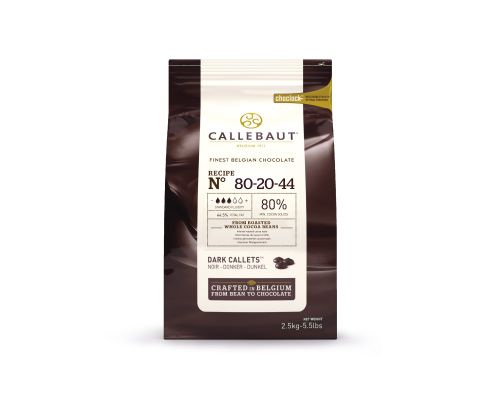 CALLEBAUT 80-20-44-E4-U71 FONDANT CHOCOLADE "POWER80%"   CALLETS 8 X 2,5KG = ZAK***S/CDE***
