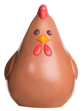 CHOCOLADEVORM KIP "GERTRUD" 100 MM HB8088100X73X75MM 1X2